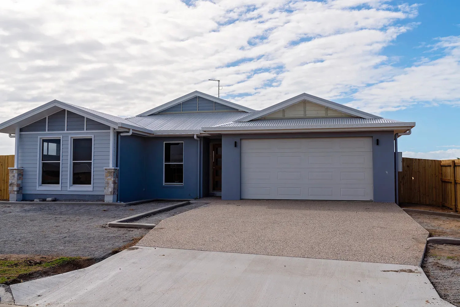 Concrete driveway and crossover